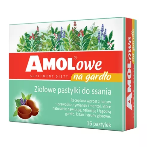 Amolowe - PASTYLKI do ssania na gardło.