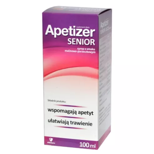 Apetizer Senior - SYROP malinowo-porzeczkowym, 100 ml.