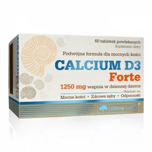 Calcium D3 Forte - Wapno i witamina D3, 60 tabletek. Olimp