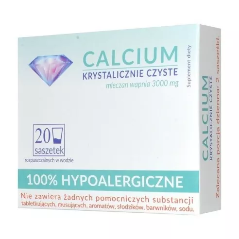 Calcium Krystalicznie czyste, 20 saszetek.