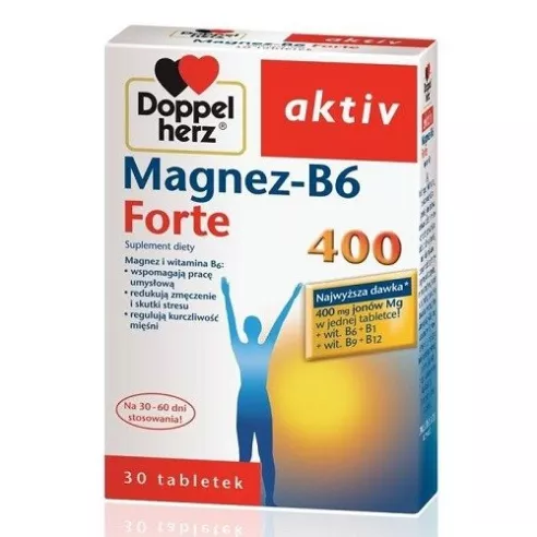 Doppelherz Aktiv - Magnez B6 FORTE, 30 tabletek.