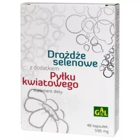 Drożdże selenowe + pyłek kwiatowy, 48 kapsułek. GAL