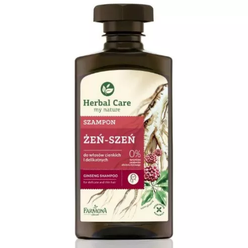 Farmona Herbal Care - szamponz żeń-szeniem do włosów matowych, cienkich i delikatnych, 330 ml.