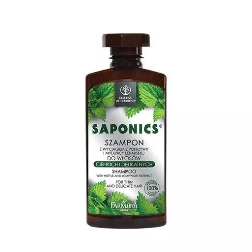  Saponics - SZAMPON do włosów cienkich i delikatnych, 330 ml.