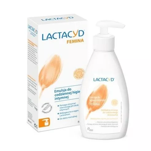 Lactacyd Femina - EMULSJA do higieny intymnej, 200 ml. Opakowanie z dozownikiem.