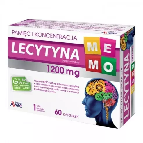 Lecytyna MEMO 1200, 60 kapsułek.