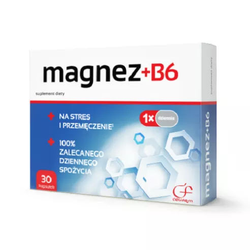 Magnez z witaminą B6, 30 kapsułek.(Colfarm)