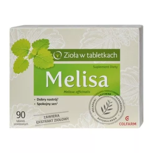 Melisa - ZIOŁA w tabletkach, 90 tabletek.(Colfarm)