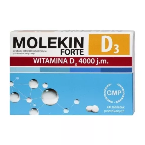 Molekin D3 Forte - Witamina D3 4000 j.m. 60 tabletek.