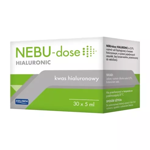 Nebu-Dose Hialuronic - Izotoniczny roztwór do inhalacji z kwasem hialuronowym, 30 ampułek.