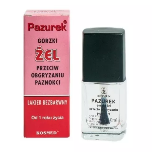 Pazurek - ŻEL gorzki przeciw obgryzaniu paznokci, 10 ml. (Gorzki paluszek)