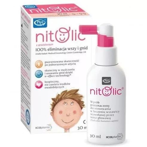 Pipi Nitolic - SPRAY + grzebień, 30 ml.