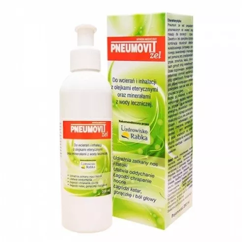 Pneumovit - ŻEL rozgrzewający i przeciwbakteryjny, 200 ml.