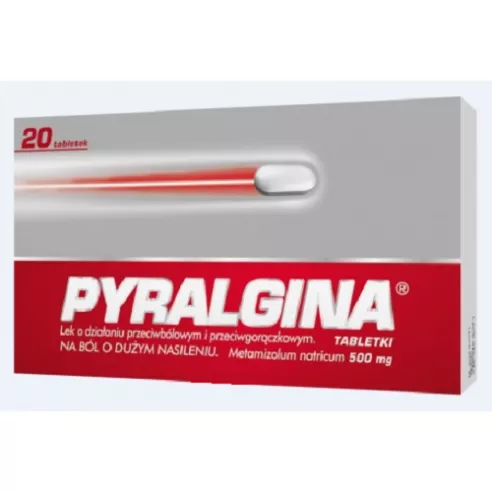 Pyralgina 500 mg. 20 tabletek.