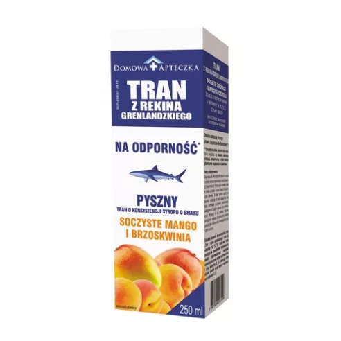 Tran Bez posmaku ryby! MANGO i BRZOSKWINI, 250 ml.(Domowa Apteczka)