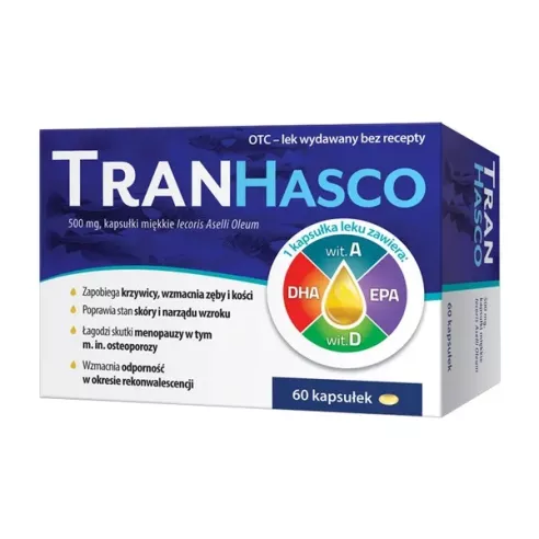 Tran 500 mg. 60 kapsułek. Hasco