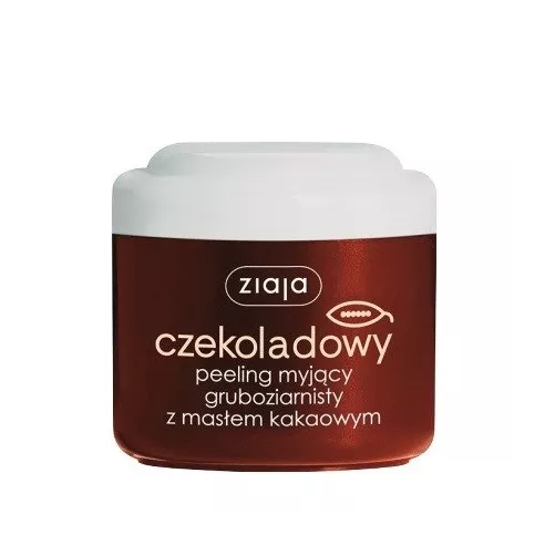 Ziaja - Masło Kakaowe - Czekoladowy PEELING myjący, gruboziarnisty, 200 ml.