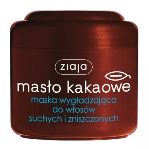 Ziaja - Masło Kakaowe - MASKA wygładzająca do włosów suchych i zniszczonych, 200 ml.