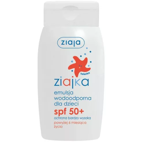 Ziajka, EMULSJA wodoodporna dla dzieci, SPF 50+, od 6 miesiąca życia, 125 ml.