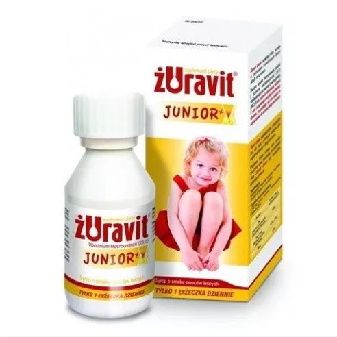 Żuravit Junior Plus - SYROP dla dzieci wspomagający układ moczowy, 100 ml.