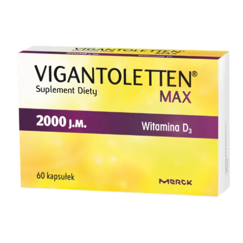 Vigantoletten MAX - Witamina D3, 60 kapsułek.