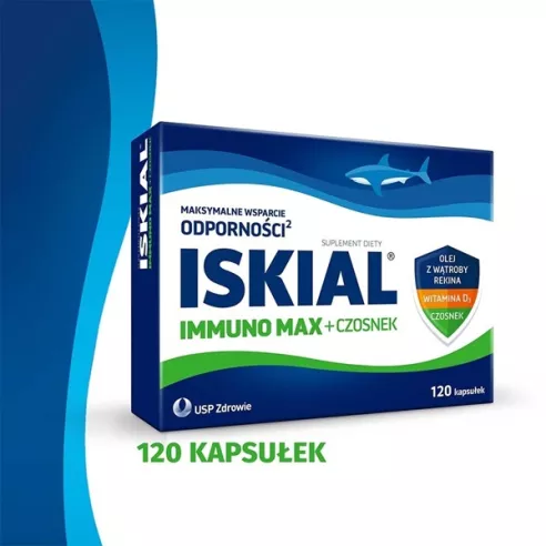 Iskial Immuno Max + Czosnek, 120 kapsułek. (Naturell)