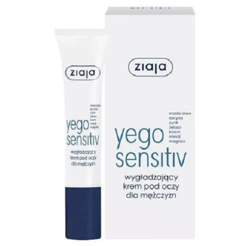 Ziaja - Yego Sensitiv - KREM wygładzający pod oczy, 15 ml.