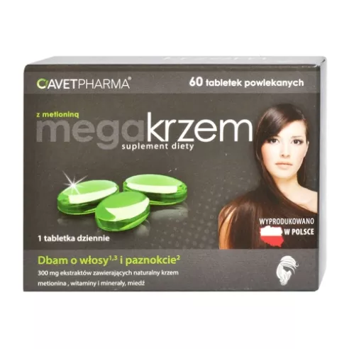 Mega Krzem z Metioniną, 60 tabletek.