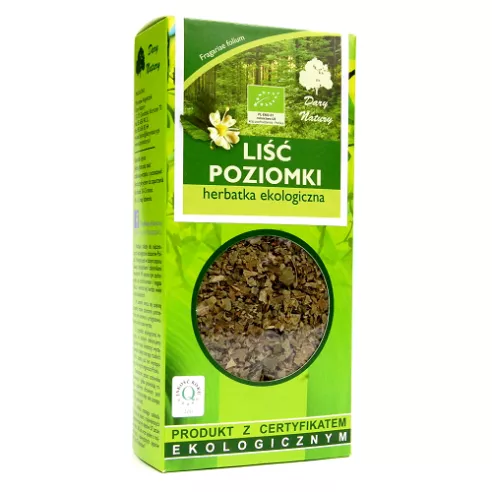 Poziomka - Liść poziomki EKO, 25 g. Dary Natury.