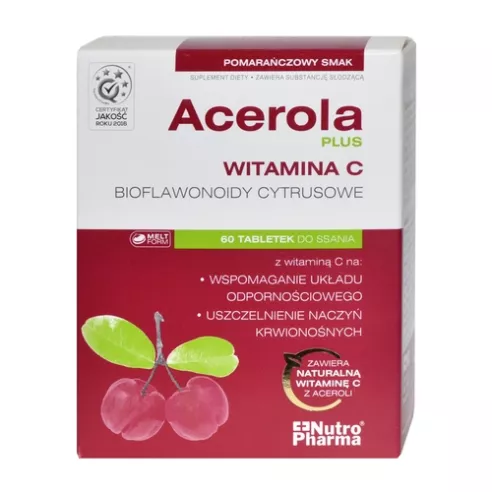 Acerola Plus, 60 tabletek do ssania.