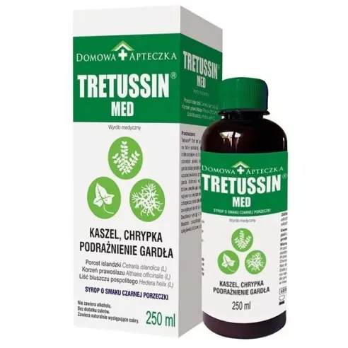 Tretussin MED - SYROP o smaku czarnej porzeczki, 250 ml.