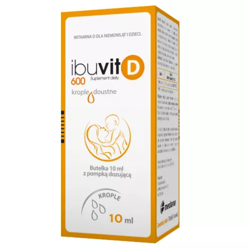 Ibuvit D 600 - KROPLE z dozownikiem, 10 ml.