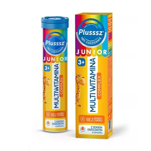 Plusssz junior Multiwitamina COMPLEX 3+, 20 tab. musujących. Polski Lek