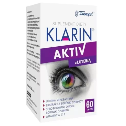 Klarin Aktiv z Luteiną, 60 tabletek .