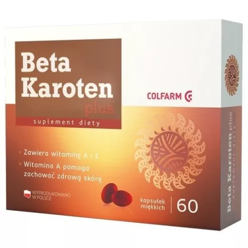 Beta karoten plus, 60 kapsułek. Colfarm