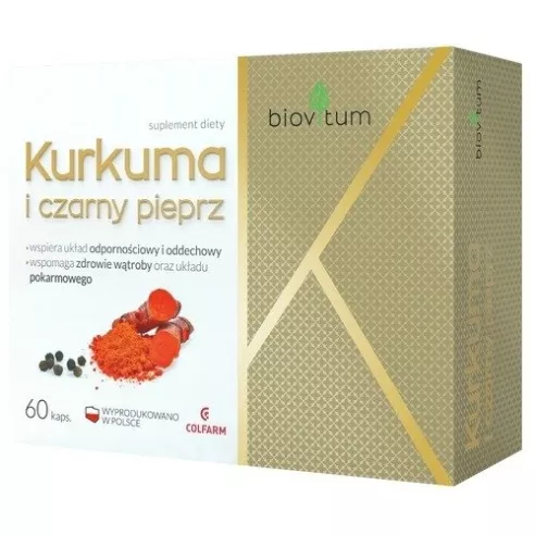 Kurkuma i Czarny pieprz, 60 kapsułek. Biovitum