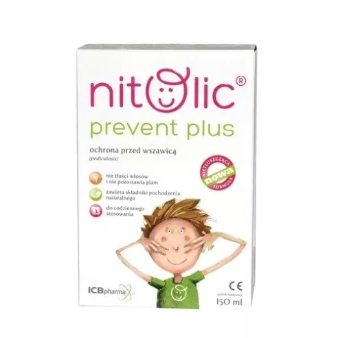 Pipi Nitolic Prevent Plus - SPRAY przeciw wszawicy, 150 ml.