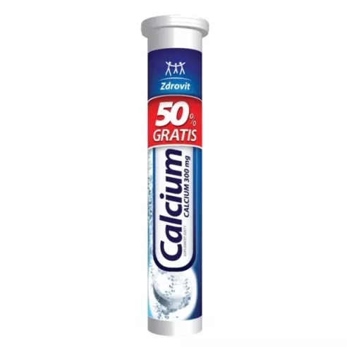 Calcium 300 Cytrynowe, 20 tabletek musujących. Zdrovit