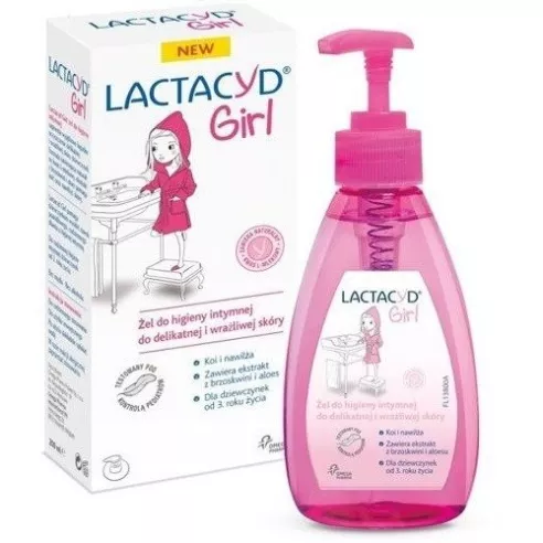 Lactacyd Girl, ŻEL do higieny intymnej, 200 ml. z dozownikiem