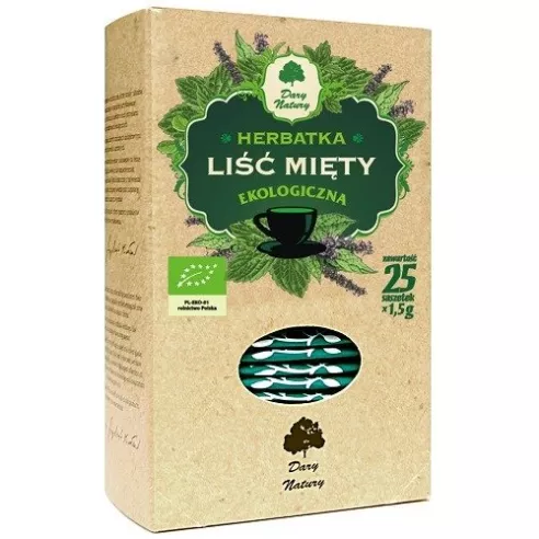 Mięta - liść mięty FIX, 25 x 1,5 g.  Dary Natury