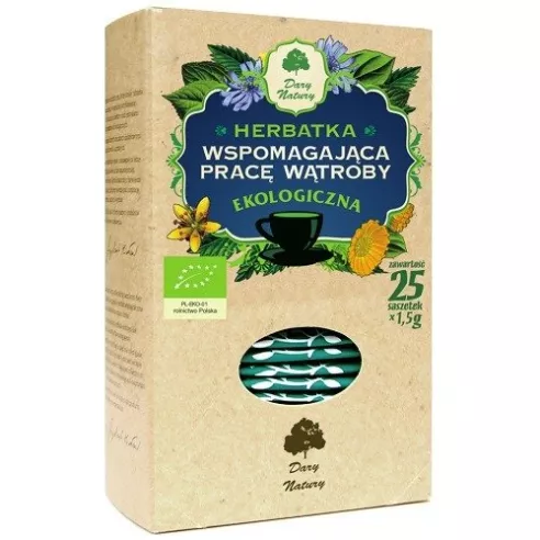 Herbatka - wspomagająca pracę wątroby FIX, 25 x 1,5 g. Dary Natury