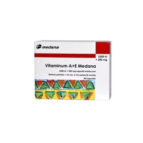 Vitaminum A+E, 40 kapsułek. (Medana)