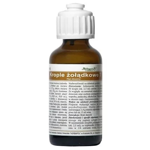 Krople żołądkowe T, 35 ml. Herbapol Kraków