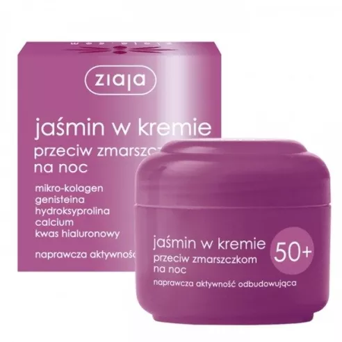 Ziaja Jaśmin, KREM na NOC 50+, 50 ml.