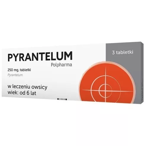 Pyrantelum 250 mg. 3 tabletki.