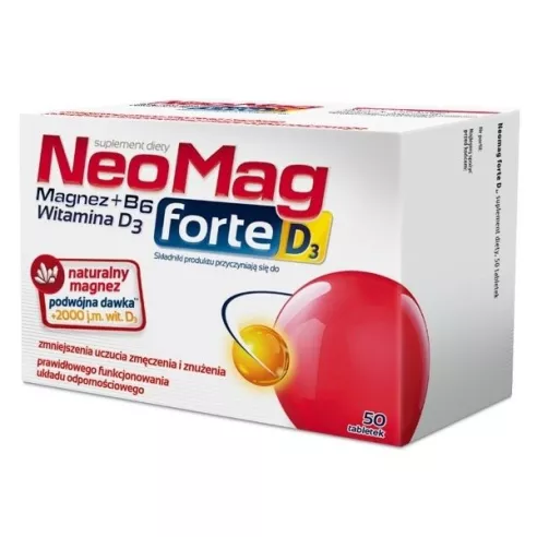 NeoMag Forte D3, 50 tabletek. NOWOŚĆ!