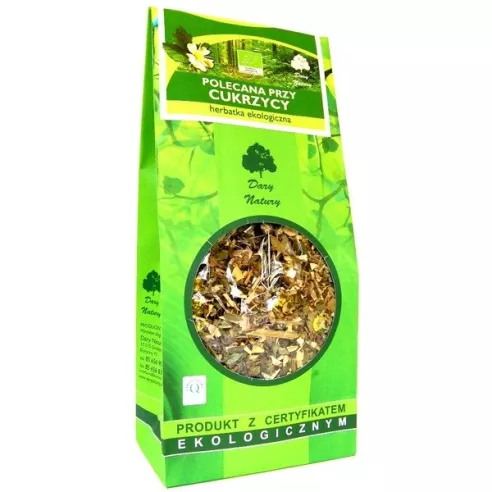 Herbatka - polecana przy cukrzycy EKO, 150 g. Dary Natury