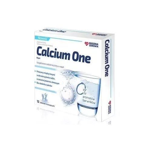 Calcium One, 12 tabletek musujących. Rodzina Zdrowia