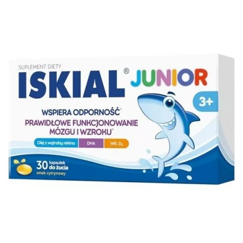 Iskial JUNIOR 3+, 30 kapsułek do żucia.