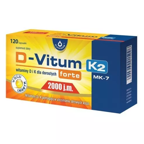 D-Vitum Forte 2000 j.m. K2, 120 kapsułek.